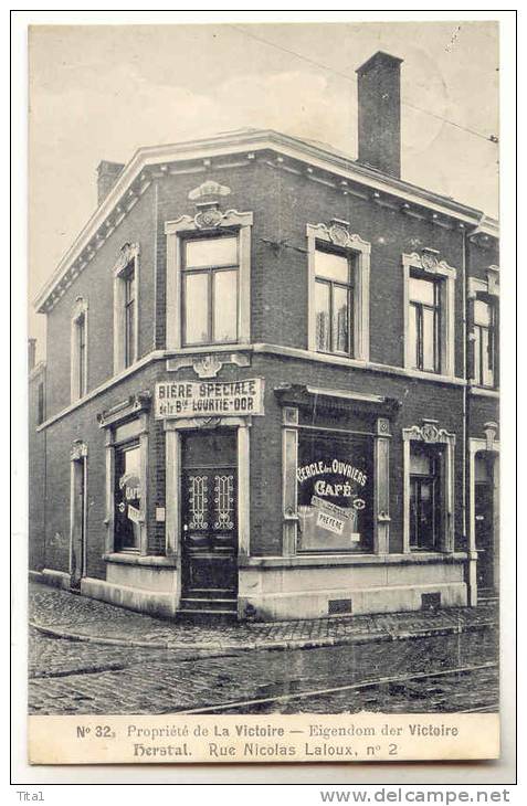 E552 - Herstal - Cercle Des Ouvriers - Café - Rue Nicolas Laloux N°2  *La Victoire, Société Coopérative *assurances* - Herstal