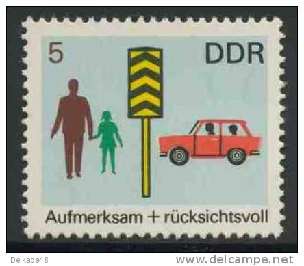 DDR Germany 1969 Mi 1444  YT 1140 Sc 1081 ** Pedestrain Crossing – Road Safety / Sicherheit Im Straßenverkehr - Unfälle Und Verkehrssicherheit