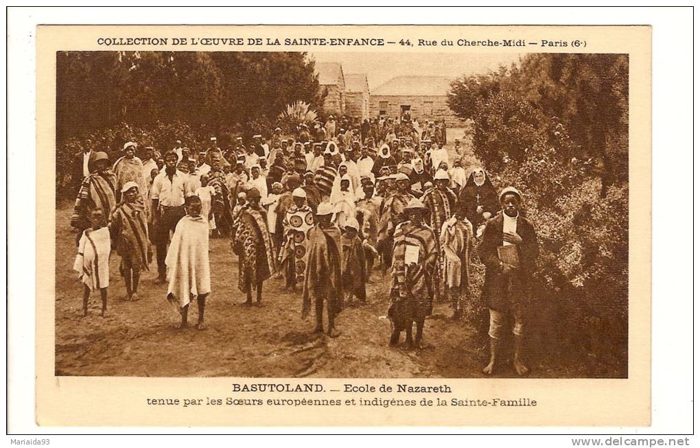 BASUTOLAND - LESOTHO - ECOLE DE NAZARETH TENUE PAR LES SOEURS EUROPEENNES ET INDIGENES DE LA STE FAMILLE - Lesotho