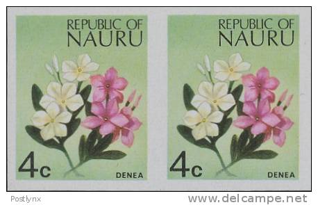 NAURU 1973. Flowers Denea 4c. IMPERF.PAIR   [non  Dentelé,Geschnitten,no Dentado,non Dentellato,ogetande] - Nauru