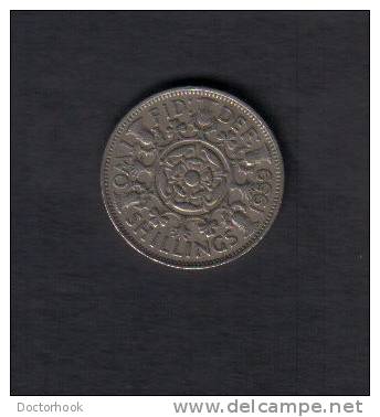 GREAT BRITAIN    2  SHILLINGS  1959  (KM # 906) - J. 1 Florin / 2 Schillings