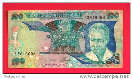 TANZANIA 1977,  Banknote,  Used VF ,  100  Shilingi Nr. 8 - Tanzania