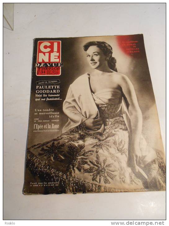 REVUE / CINE REVUE / N° 43  DE 1953 / PAULETTE GODARD + MONTGOMERY CLIFT - Zeitschriften