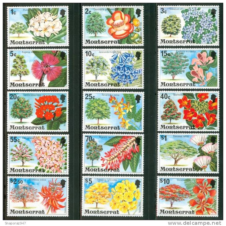 1976 Montserrat Flora Fiori Flowers Blumen Fleurs Set MNH** Fiog12 - Montserrat