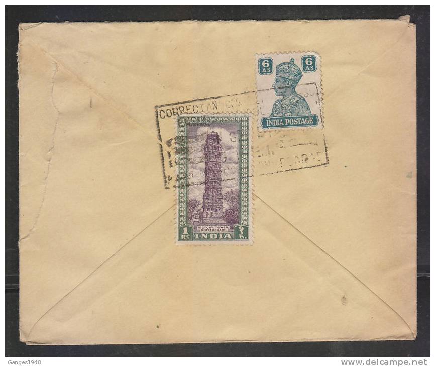 India 1951   2A  Postal Stationery Envelope To U.S.A. #  39859 - Enveloppes