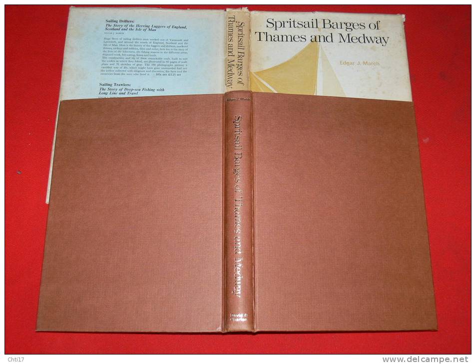 SPRITSAIL BARGES OF THAMES AND MEDWAY BY EDGAR J MARCH REEDIT 1970 OF ORIGINAL 1948 - 1850-1899