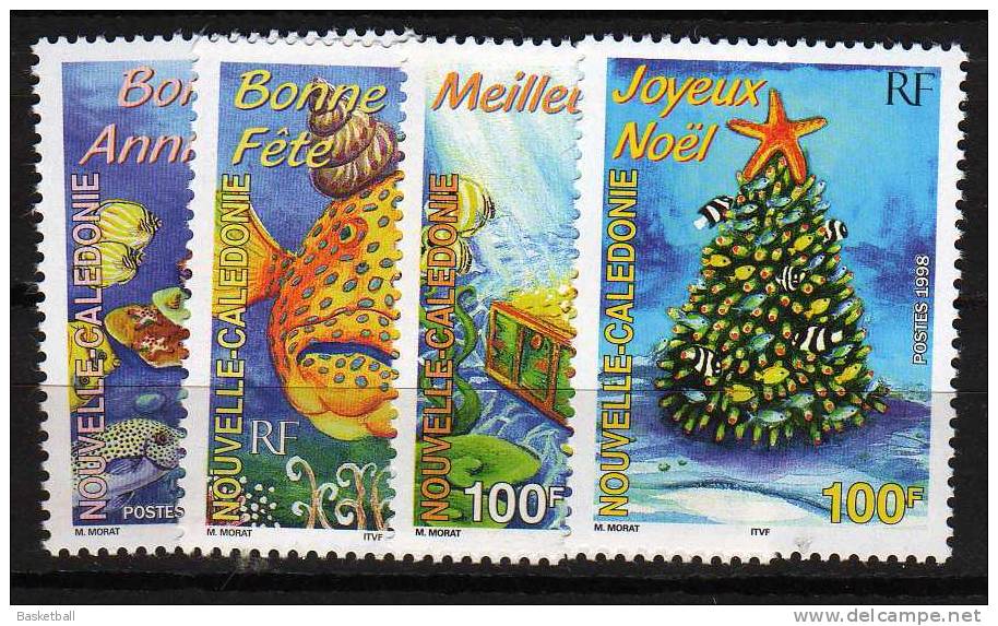 Timbres De Souhaits- Nouvelle-Calédonie 779/82 NMH  1998 - Nuevos