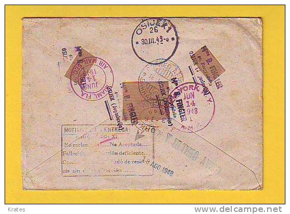 Old Letter - Yugoslavia To Colombia - Lettres & Documents