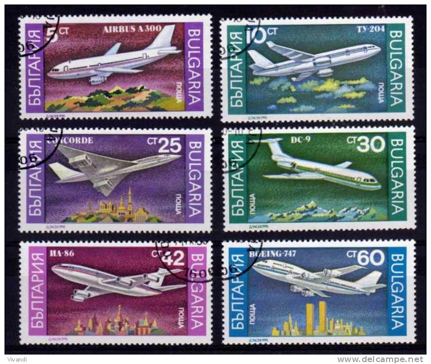 Bulgaria - 1990 - Aircraft - Used/CTO - Oblitérés