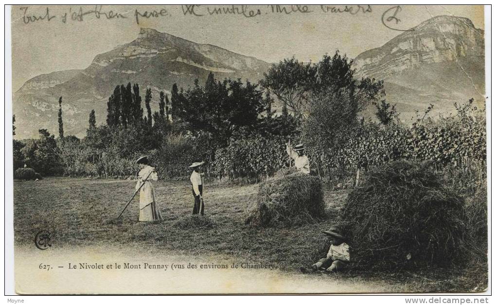 5432 - Savoie - Fenaisons  Sur   BARBERAZ,  BASSENS , ???? Vue Des Environs De Chambéry  Circulée En 1904 - La Ravoire