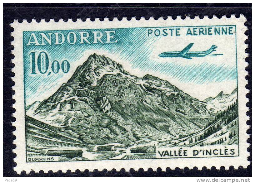 Andorre PA N° 8  XX Avion Caravelle : 10 F.  Sans Charnière TB - Airmail