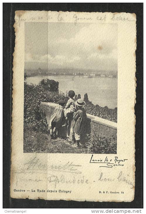 TOP!! GENEVE * LA RADE DEPUIS COLOGNY * 1905  **!! - Cologny