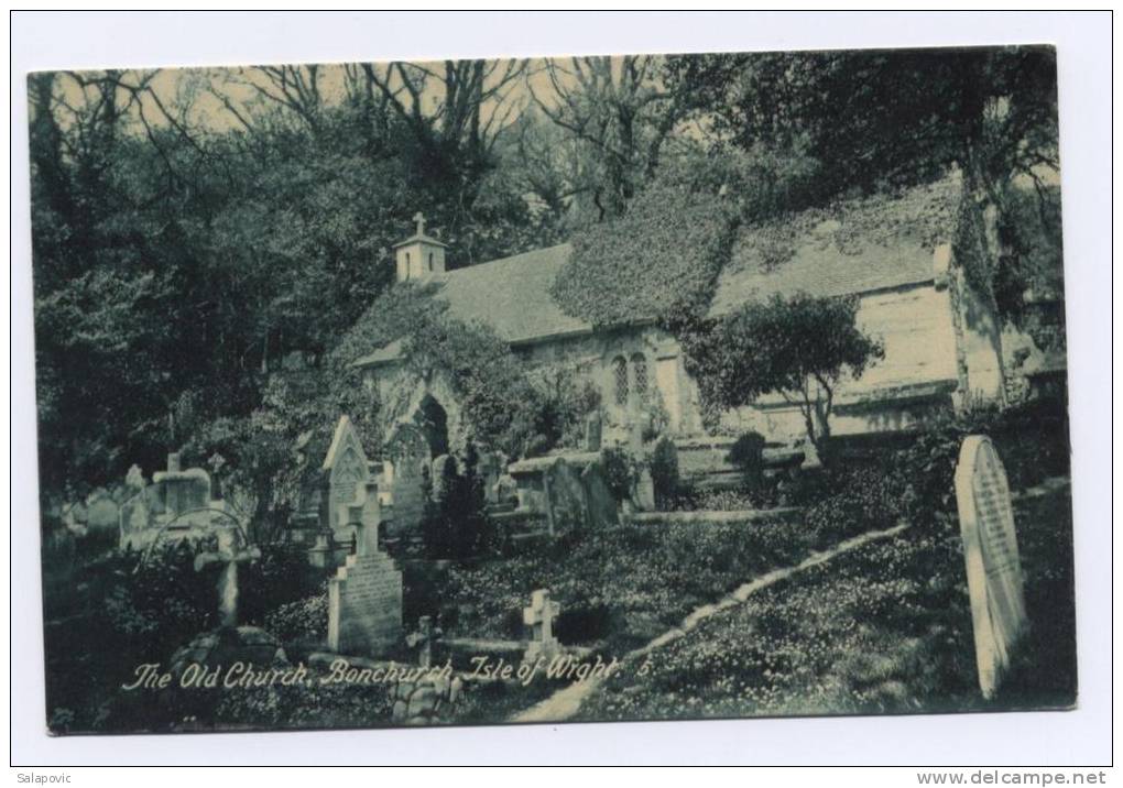 The Old Church, Bonchurch - Isle Of Wight 2 SCANS - Autres & Non Classés