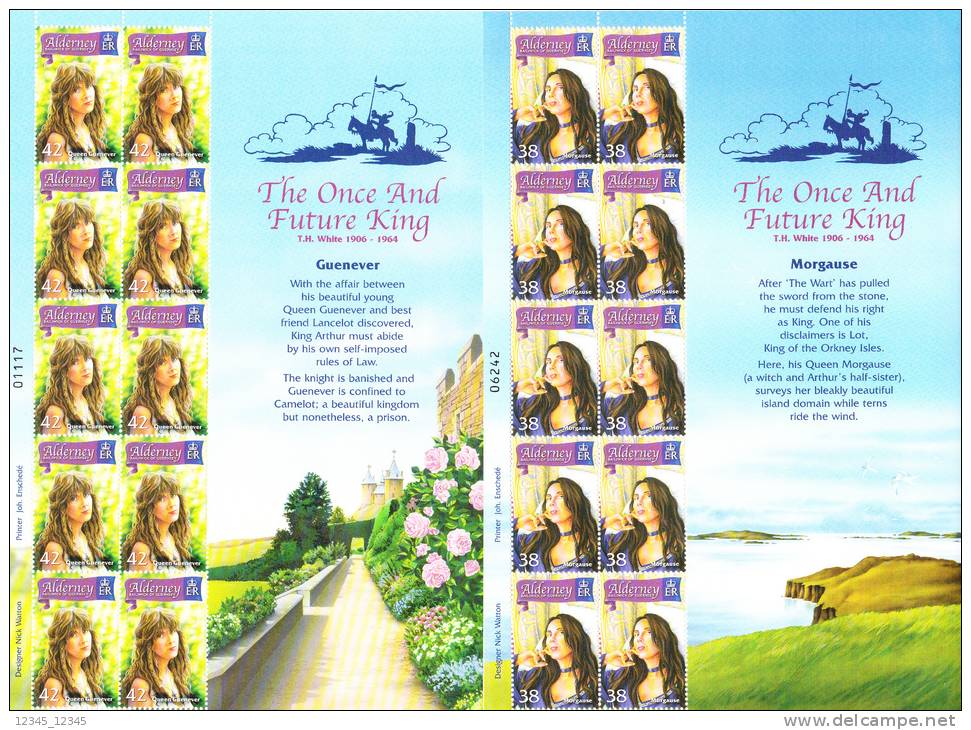 Alderney  Postfris MNH The Once And Future King Sheet Of 10 - Alderney