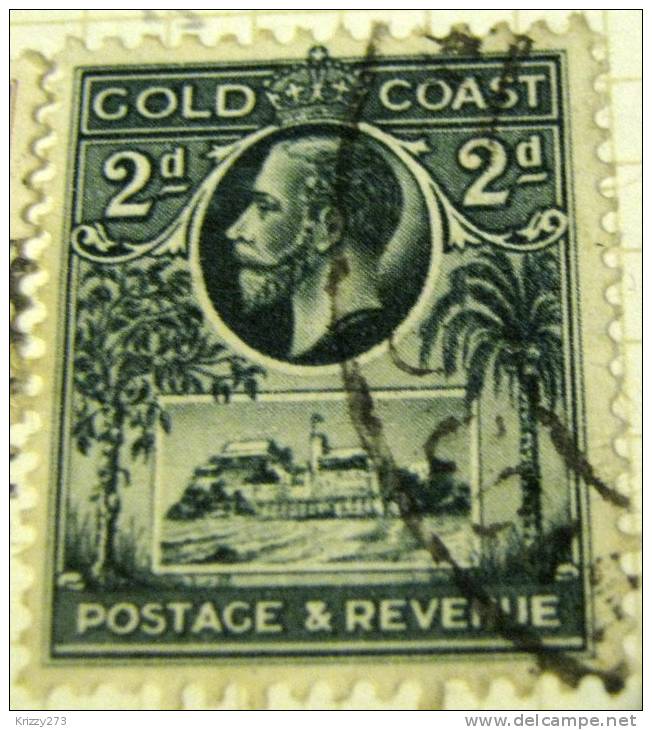 Gold Coast 1928 King George V And Christiansborg Castle 2d - Used - Gold Coast (...-1957)