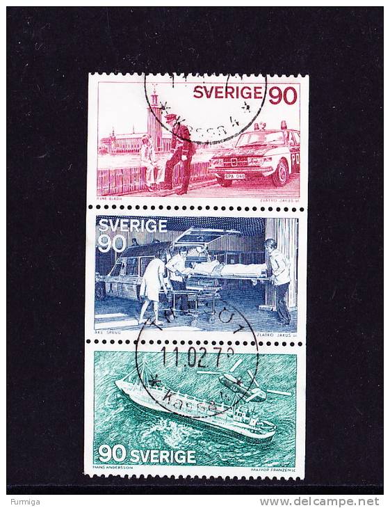 Sweden 1975  915-916-917 Zusamm. Aus MH - Gebraucht / Used - Polizist - Oblitérés