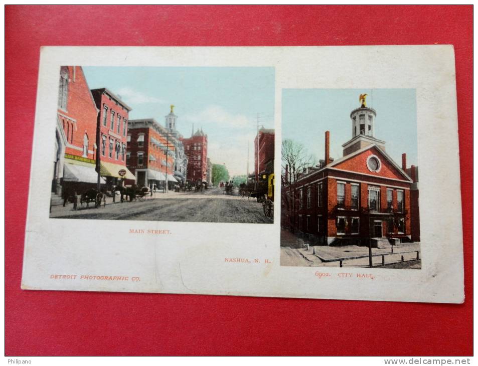- New Hampshire > Nashua (  M/V  Main Street & City Hall Detroit Pub UDB--- Ref 623 - Nashua