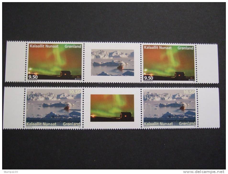 GREENLAND 2012 Strip 2  STAMPS  With Vignet    MNH **  (Q50-560) - 2012