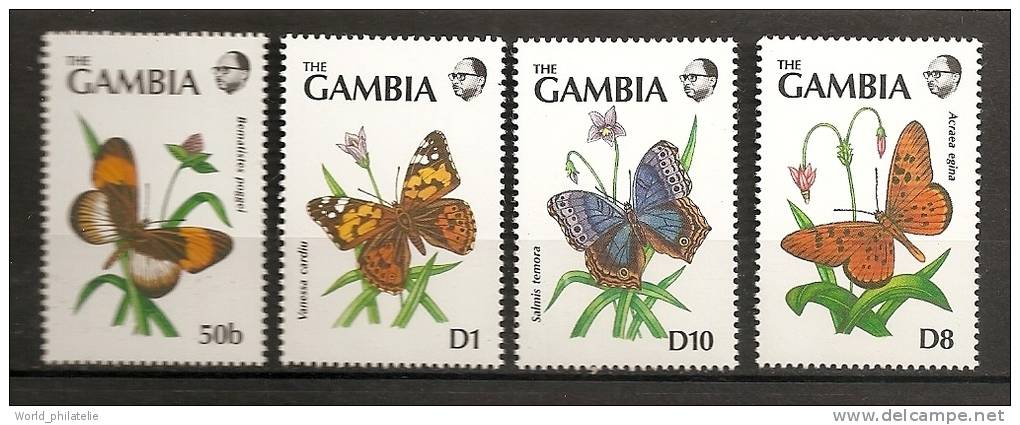 Gambie Gambia 1991 N° 1089 / 92 ** Faune, Papillon - Gambie (1965-...)