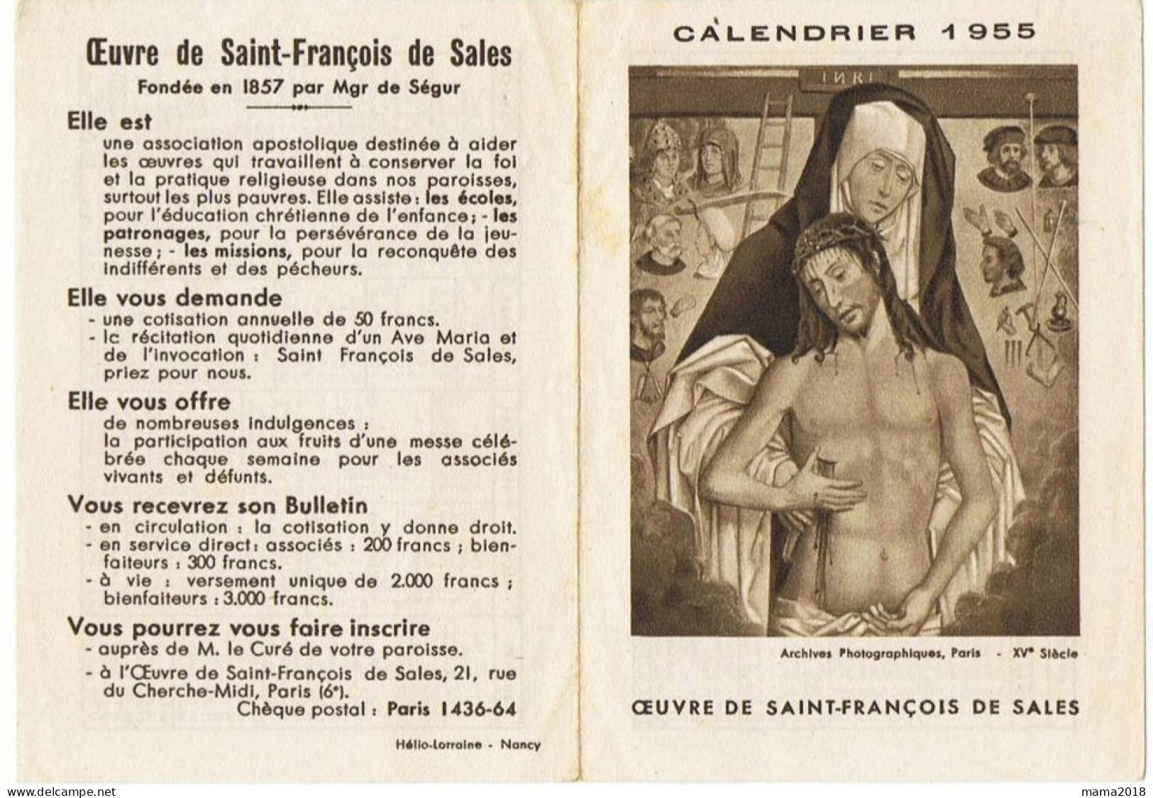 3 Calendriers Religieux   Papier  10cm X 14 Cm Ouverts - Kleinformat : 1941-60