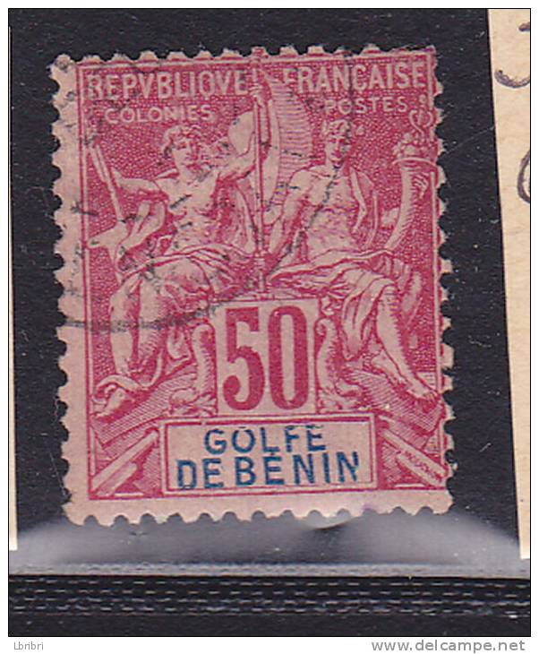 BÉNIN N° 30 50C ROSE TYPE GROUPE ALLÉGORIQUE OBL - Andere & Zonder Classificatie