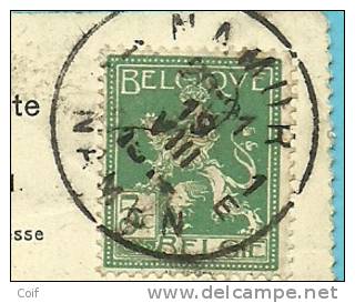 110 Op Kaart Met Stempel NAMUR Op 19/08/1914  (Offensief W.O.I) - Niet-bezet Gebied