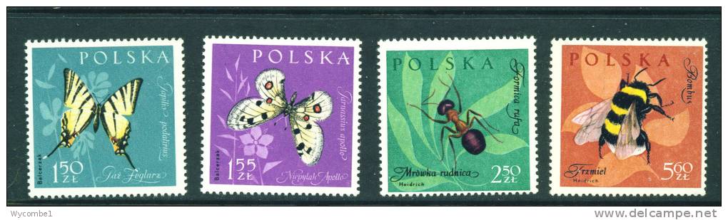 POLAND  -  1961  Insects  Mounted Mint  As Scan - Ongebruikt