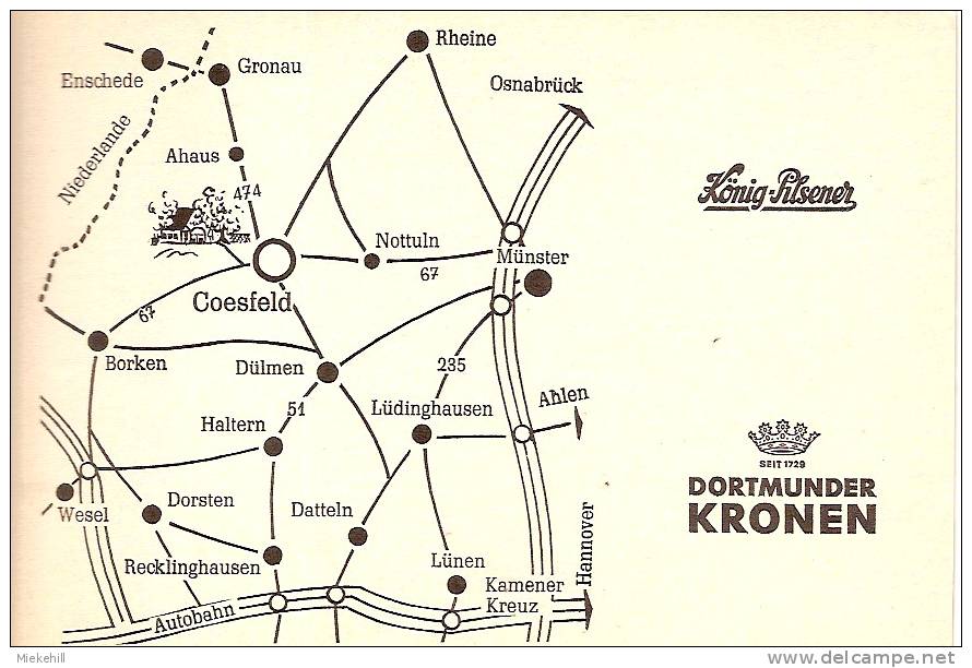 COESFELD-ALTDEUTSCHES GASTHAUS SCHNIEDER-BAULAND-carte Double Recto-verso - Coesfeld