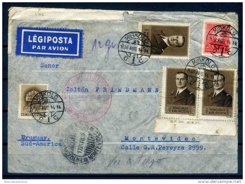 HUNGARY - 1939 ZEPPELIN LETTER - V6174 - Poststempel (Marcophilie)