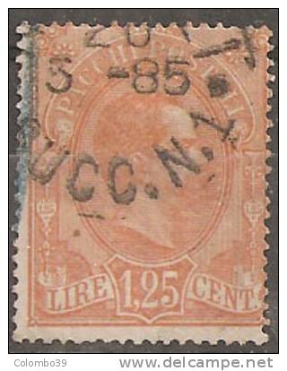 Italia Pacchi Postali 1884/86 Usato - Ss.5   £ 1,25 Arancio - Postpaketten