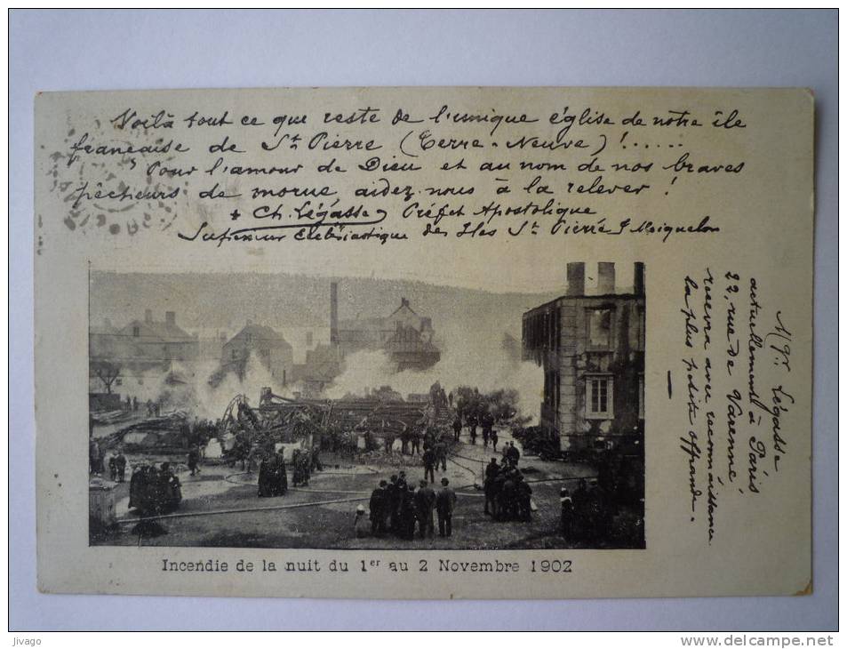 SAINT-PIERRE  :  Incendie De La Nuit Du 1er Au 2 Novembre 1902 - Saint-Pierre E Miquelon