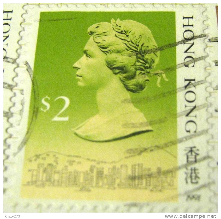 Hong Kong 1991 Queen Elizabeth II $2 - Used - Gebraucht