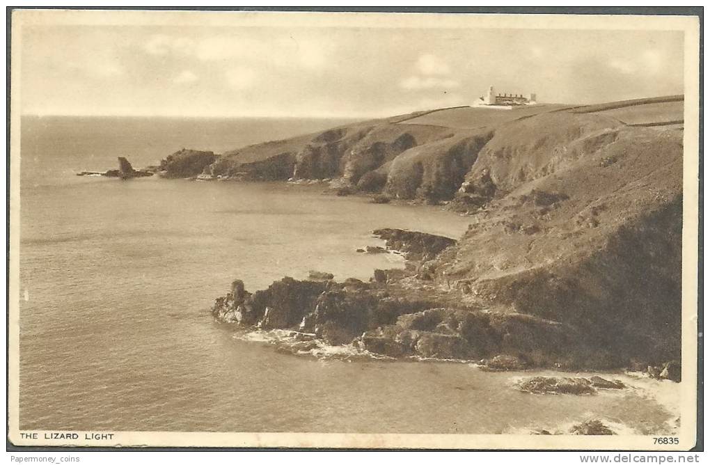 UNITED KINGDOM - ENGLAND - The Lizard Light  - CORNWALL COASTLINE VINTAGE 1956 POSTCARD - Sonstige & Ohne Zuordnung