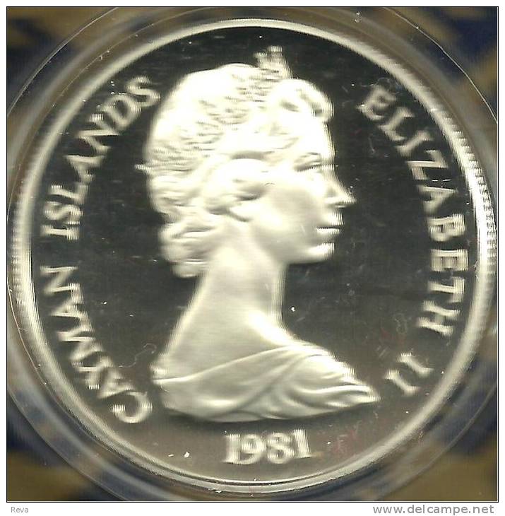 CAYMAN ISLANDS $10 DIANA & C. WEDDING FRONT QEII HEAD BACK AG SILVER 1981 KM68a PROOF READ DESCRIPTION CAREFULLY !!! - Kaimaninseln