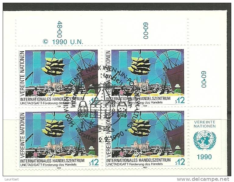 United Nations Wien 02.02.1990 FDC Naciones Unidas UN International Trade Centre Handelszentrum - Covers & Documents