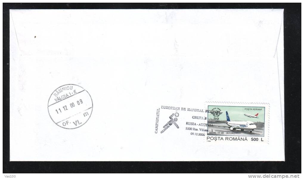 Women's Handball European Championship,2000,MATCH RUSSIA - AUSTRIA,SPECIAL CACHET ON COVER ROMANIA. - Hand-Ball