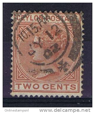 Ceylon 1872, SH 133 Mi 44A, Used - Ceylon (...-1947)