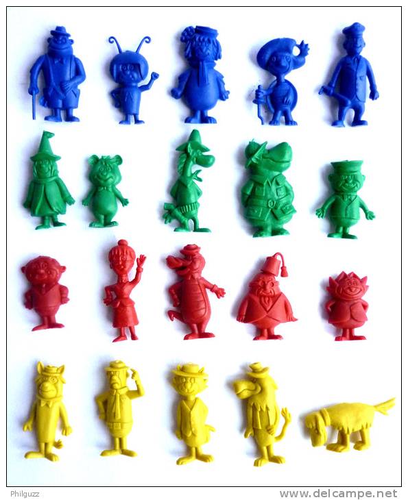 TRES RARE SERIE DE 20 FIGURINES MONOCHROMES HANNA BARBERA - DUNKIN AMERICANA - Other & Unclassified