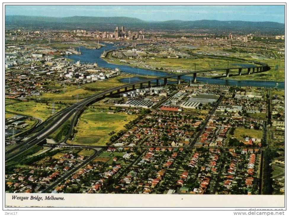 Carte Postale AUSTRALIE MELBOURNE 1986 WESTGATE BRIDGE - Melbourne