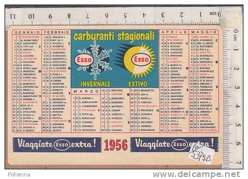 PO5379B# CALENDARIETTO PUBBLICITA' CARBURANTI ESSO BENZINA 1956 - Kleinformat : 1941-60