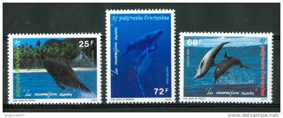 1994 Polinesia Vita Marina Marine Life Pesci Fish Fische Poissons Set MNH** Po7 - Delfines