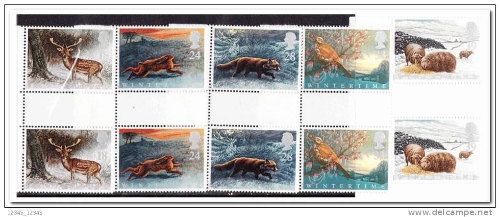 Engeland 1992 Postfris MNH  Four Seasons Gutterpairs - Nuovi