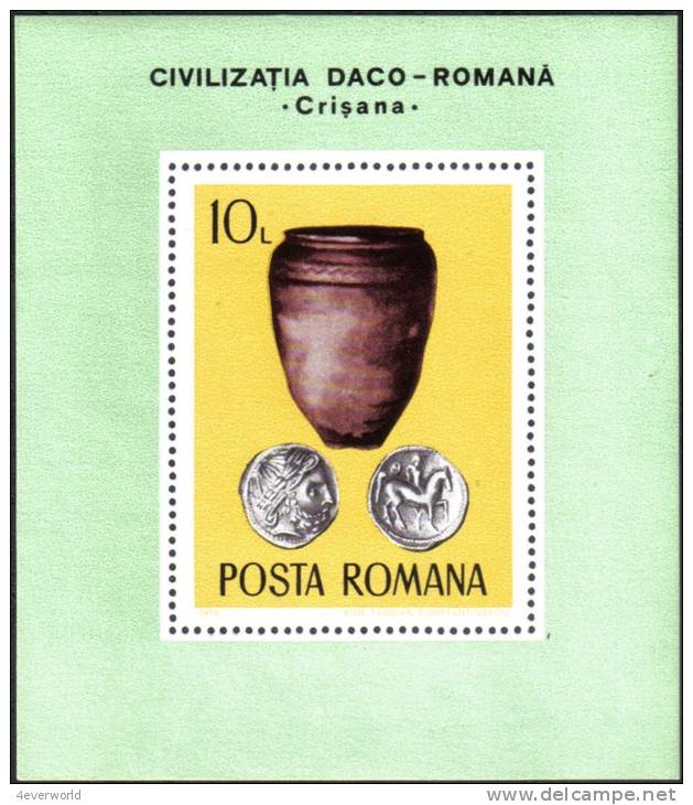 Currency Heritage DACO Civilization MS Romania Stamp MNH - Lotes & Colecciones