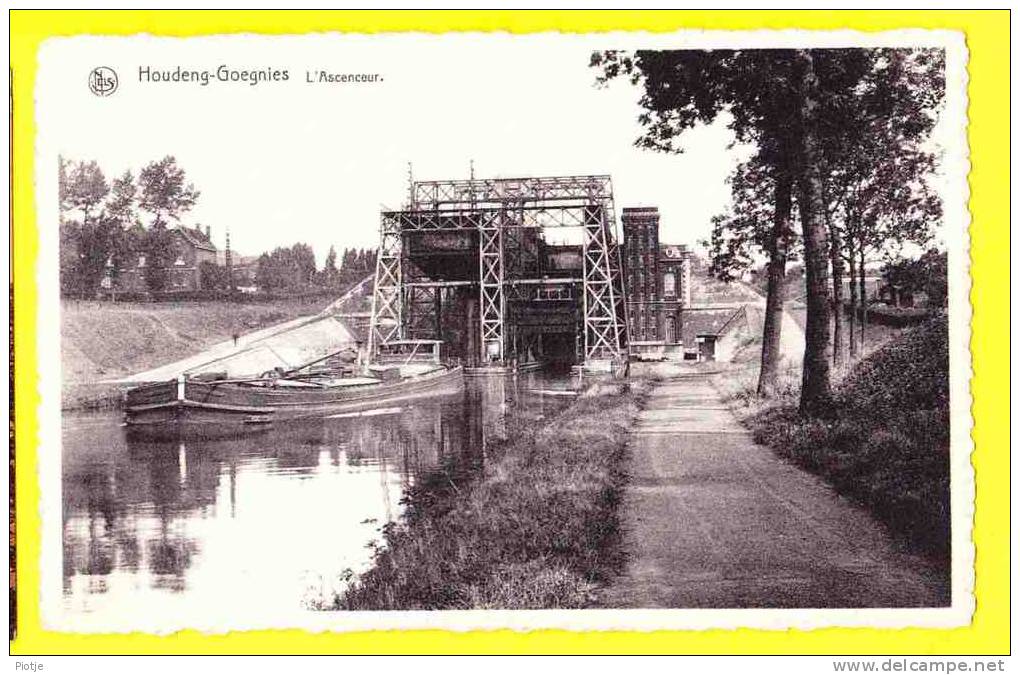 * Houdeng Goegnies (La Louvière - Hainaut - La Wallonie) * (Nels, Edition Loré) Ascenceur, Bateau, Péniche, écluse, Quai - La Louvière