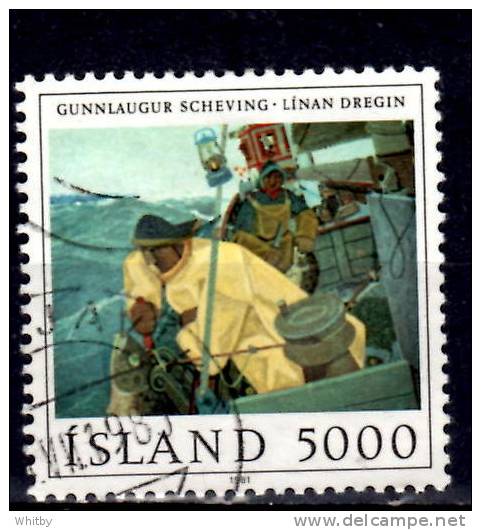 Iceland 1981 5000a Hauling The Line Issue #548 - Usados