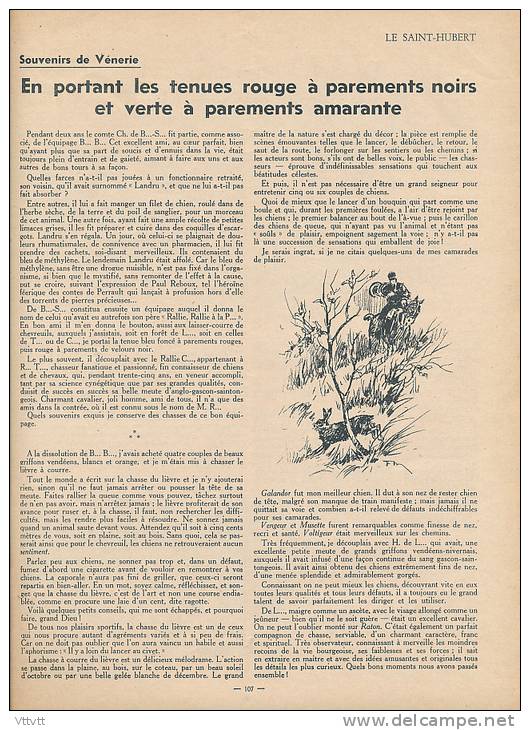 CHASSE "LE SAINT-HUBERT", n° 4 (1936) : Cerf, Rambouillet, Vénerie, Harles, Bécassines, Sologne, Chiens, Cynologie...