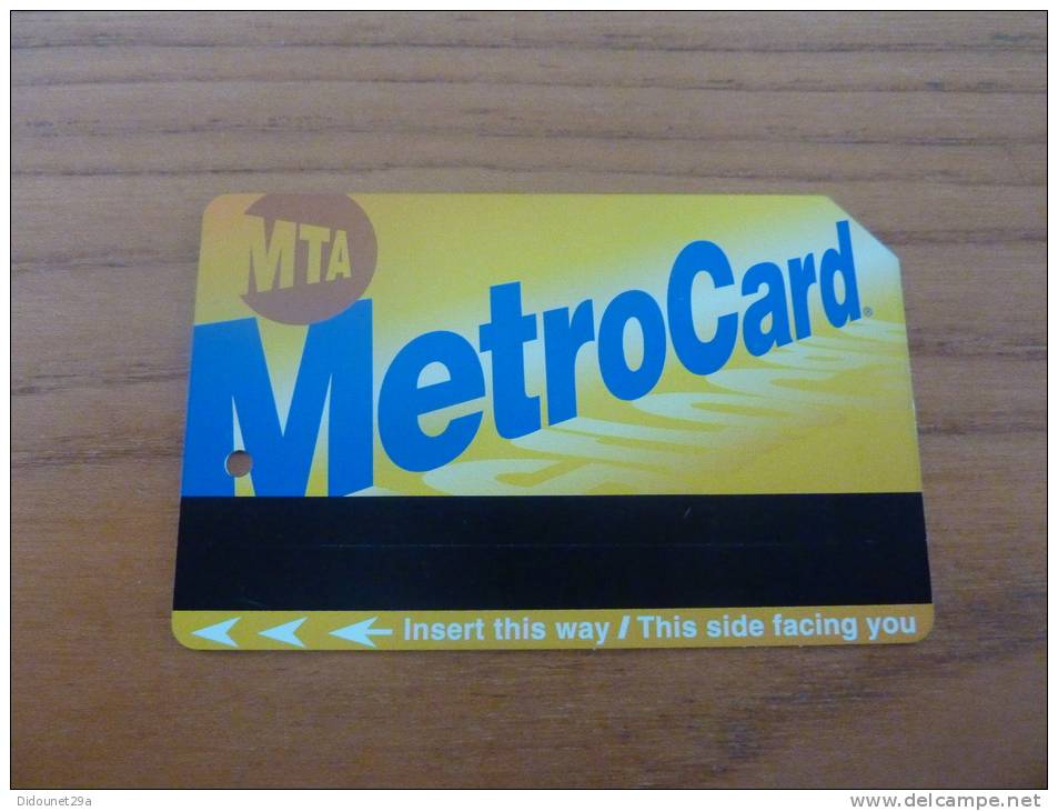 Ticket De Métro - Bus MTA "Metrocard / Poetry In Motion" New York Etats-Unis USA - World