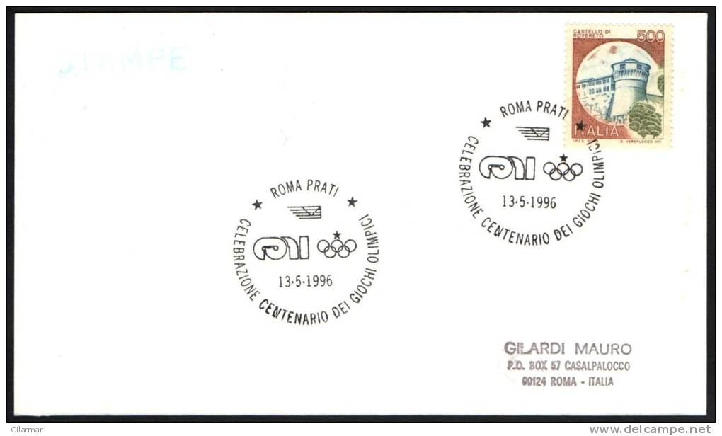 OLYMPIC - ITALIA ROMA 1996 - CELEBRAZIONE CENTENARIO DEI GIOCHI OLIMPICI - ATLANTA ´96 - CARD - Zomer 1996: Atlanta