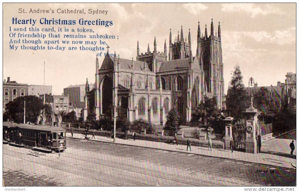 St. Andrew's Cathedral, Sydney - Valentine's Card, Unused 1900-1910s - See 2nd Scan - Sydney