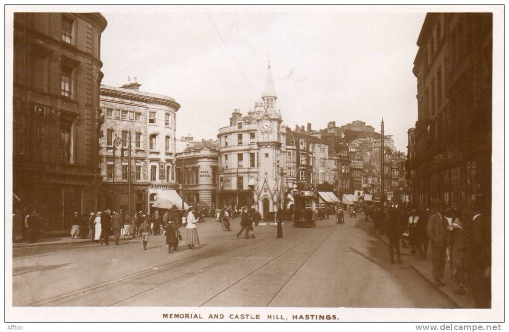 Hastings Tram Old Real Photo Postcard - Hastings